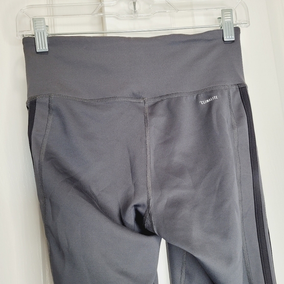 Adidas women 3 stripe tight gray black full length legging small - Picture 8 of 9